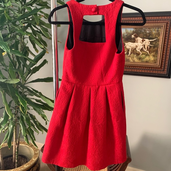 Stunning Red Anthropologie Dress Size 0 - Picture 3 of 6